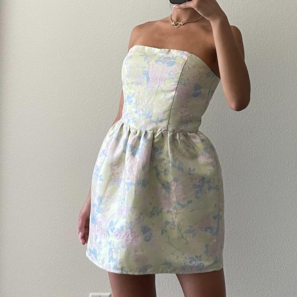 Yellow, Pink and Blue Floral Dress